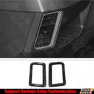 Rear Air Outlet Vent Cover Decor 2* For Toyota Tundra 2022-2024 ABS Carbon Fiber - Foto 1 di 8