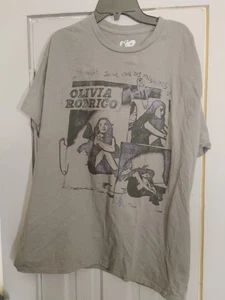 Olivia Rodrigo grau I've Made Some Real Mistakes T-Shirt Größe Large - Bild 1 von 4