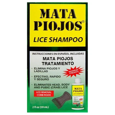 CHAMPÚ PARA TRATAMIENTO DE PIOJOS MEDICADOS MATA PIOJOS, 2 FL. OZ (59 ml) Exp. 7/2026 Foto 1 de 3
