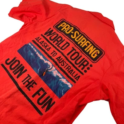 Ocean Pacific OP Vintage 80s Surf Shirt Pro Surfing World Tour Button Up Red  M? - Image 1 of 4