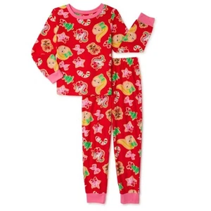 JoJo Siwa Girls Exclusive Long Sleeve Christmas JoJo Siwa PJS Size 6 - Picture 1 of 4