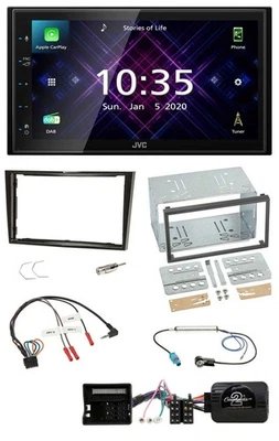 JVC DAB 2DIN Lenkrad Bluetooth USB Autoradio für Opel Zafira Corsa D Astra H Kla - Bild 1 von 4