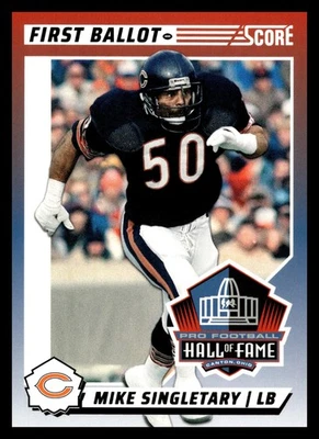 2024 Score First Ballot #4 Mike Singletary Chicago Bears Football Card - Image 1 of 2