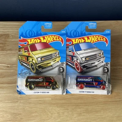 Hot Wheels Super Chromes Custom 1977 Dodge Van Chrome & Gold Lot Of 2 - Image 1 of 4