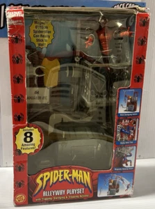 Marvel Spider-Man 6" Action Figure Alleyway Playset 2002 Toy Biz #70056 NRFB - Picture 1 of 6