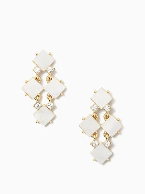 KATE SPADE PEARL COVE CHANDELIER EARRINGS MOTHER OF PEARL SHELL 12-karat GP NWT - Image 1 of 4