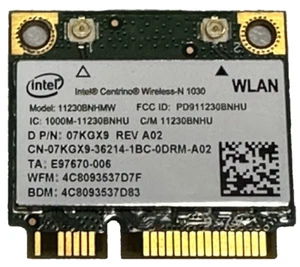 Dell 7KGX9 Intel Wireless-N 1030 b/g/n BT PCIe Half - Bild 1 von 2