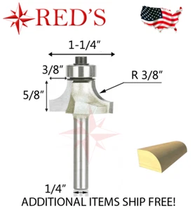 Broca router de vástago Tideway Carbide PRO LC06021204 3/8"" radio redondo sobre 1/4 - Imagen 1 de 1
