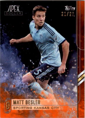 2015 Topps Apex MLS Orange #3 Matt Besler 21/25 - NM-MT - Image 1 of 2