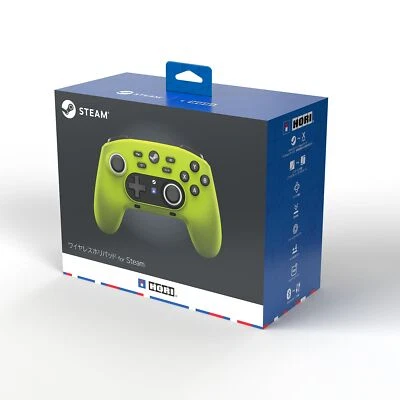 Wireless Hori pad Controller for Steam Neon Yellow HPC-067 - Image 1 of 4