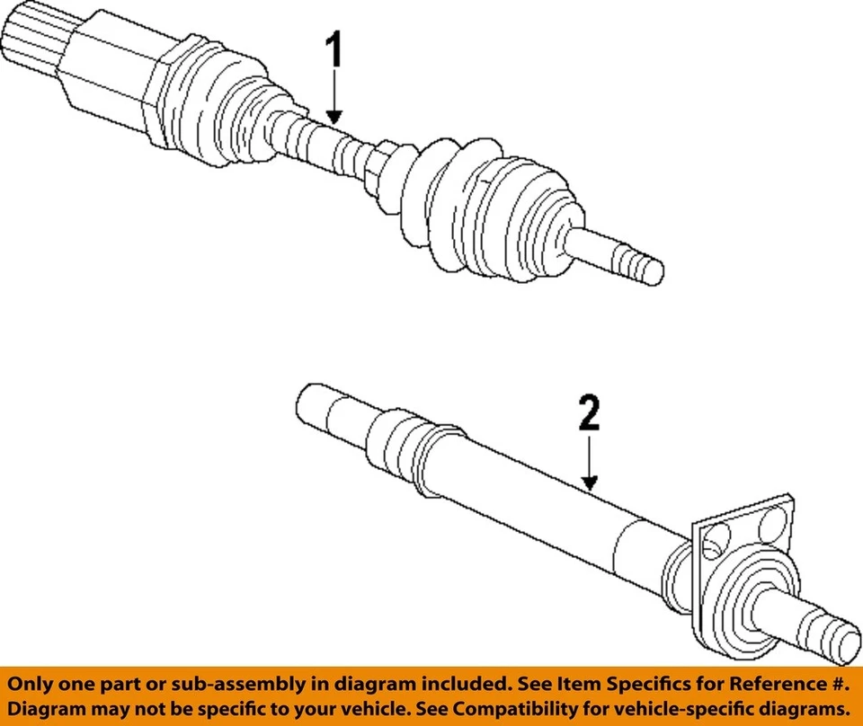 Eixos de transmissão de suspensão dianteira CHRYSLER OEM 08-20 200 - conjunto de eixo 5085180AG - Imagem 1 de 1