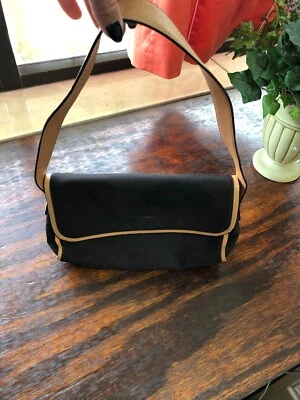 united colors of benetton Brown Small  Fold Over Shoulder Bag Leather Trim Foto 1 de 4