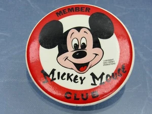 Mickey Mouse Club Member Pinback Pin Button Vintage Walt Disney Productions - Picture 1 of 5