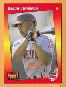 Reggie Jefferson Cleveland Indians #24 - Donruss Triple Play casi nuevo-como nuevo 1992 - Imagen 1 de 2