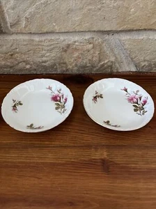 Lote de 2 tazones de postre finos de rosa real china de 5 1/2" hechos en Japón de colección - Imagen 1 de 14