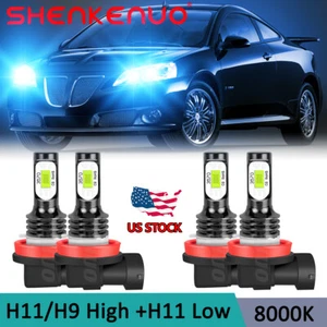 8000K Ice Blue LED Headlight Bulbs Hi/Low Beam Combo For Pontiac G6 2005-2010 - Picture 1 of 12