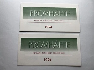 SWEDEN 1994 2x PROVHÄFTE - Test Booklets - Set - unstamped ** - Picture 1 of 3