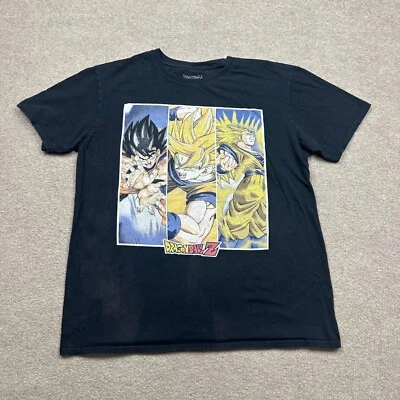 Camisa para hombre Dragon Ball Z talla L negra manga corta gráfico Goku Super Saiyan Foto 1 de 4