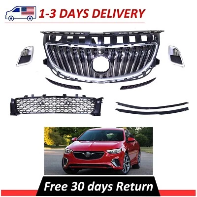 8 x Front Bumper Grille Grille Trim Air Deflector Set For 14-2017 Buick Regal GS - Image 1 of 4
