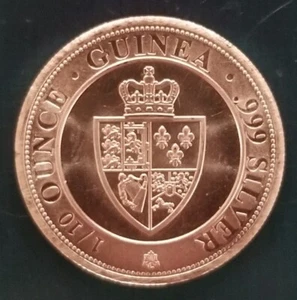 5x 1/10oz .10£ Guinea 0.999 Silver Coin St Helena 2020 BU East India Company - Picture 1 of 2