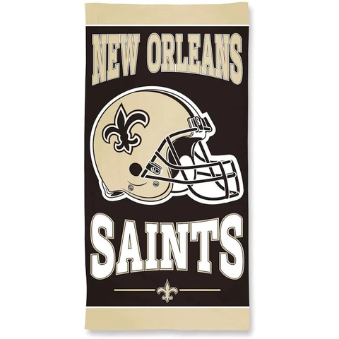 Officially Licensed NFL New Orleans Saints Beach Towel, 30" x 60" Cover