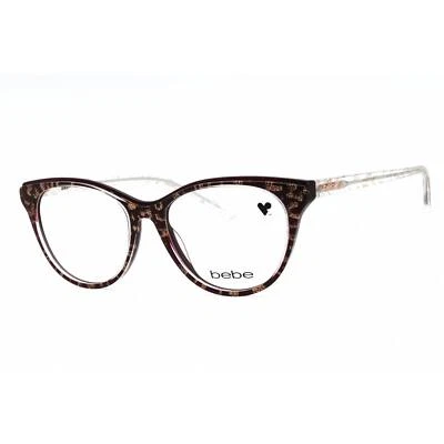 Anteojos para mujer Bebe borgoña acetato borde completo con forma de ojo de gato BB5189 610 Foto 1 de 2