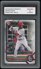 JORDAN WALKER 2022 BOWMAN PROSPECTS Topps 1ST GRADED 10 ROOKIE CARD RC CARDINALS