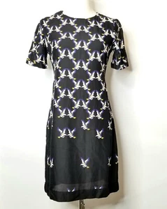 Eleven Paris "Teagle" Eagle Bird Print With Cut Out Back Casual Short Dress, S - Picture 1 of 11