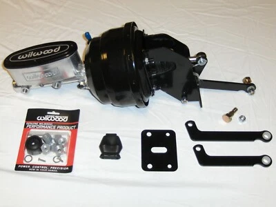 Cilindro maestro Wilwood de refuerzo de freno negro 8" + soporte para carrocería Dodge A B E Foto 1 de 4