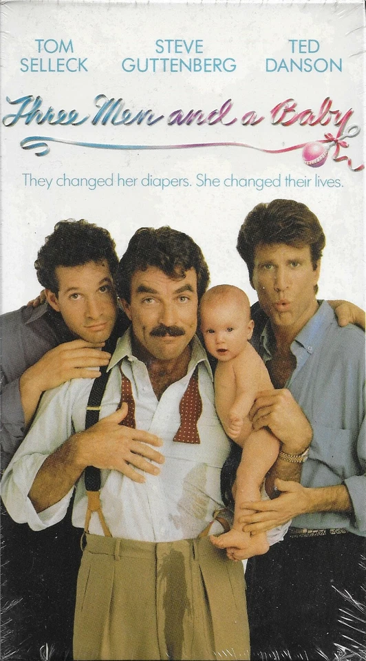 THREE MEN AND A BABY-VHS-BRAND NEW-TOM SELLECK-STEVE GUTTENBEG-TED DENSON Foto 1 de 1