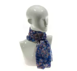 Cejon Accessories Blue Printed Scarf, Retail $20.00 - Picture 1 of 6