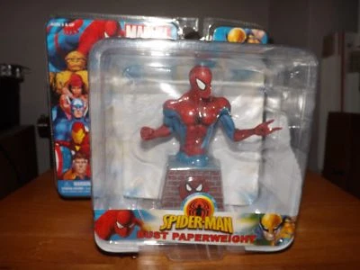 PISAPAPELES BUSTO SPIDER-MAN MARVEL HEROES NUEVO EN PAQUETE 2006 DIFÍCIL DE ENCONTRAR Foto 1 de 4