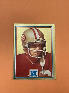 Joe Montana San Francisco 49ers 1982 Topps NFL Foil Sticker #70
