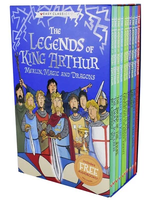 The Legends Of King Arthur 10 Books Box Set By Tracey Mayhew-Ages 7-9- Paperback