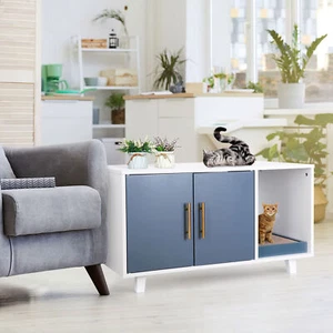 Cat Litter Box Enclosure Cat Litter Box Furniture Hidden Cat Washroom House - Picture 1 of 12