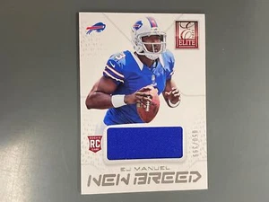 EJ Manuel 2013 Elite New Breed Jersey Patch RC Buffalo Bills 50/399 N7 - Picture 1 of 1