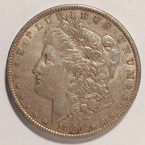 1891 P Morgan Dollar 90% Silver -0712-1 Cover