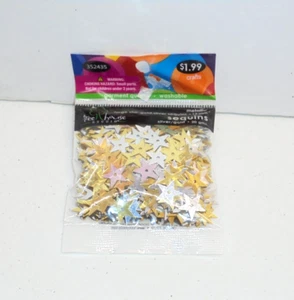 Silber Gold Stern Metallic Basteln Pailletten 20 Gramm - Bild 1 von 2