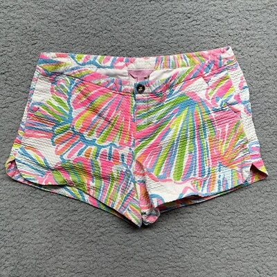 Pantalón Corto Lilly Pulitzer Mujer Talla 6 Algodón Adie 23582 Shellabrate Resort Blanco Foto 1 de 4