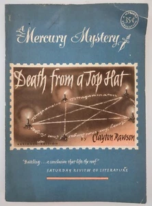 DEATH FROM A TOP HAT-CLAYTON RAWSON-1938 MERCURY MYSTERY TASCHENBUCH-GREAT MERLINI - Bild 1 von 5