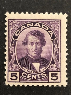 Canada Stamps 1927 Thomas D'Arcy McGee 5 Cent Scott # 146, Mint HR, Lot # 27A6.5 - Image 1 of 3
