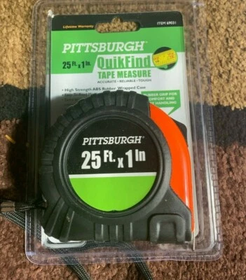 3 each pittsburgh 25 inch measuring tapes - Image 1 of 2