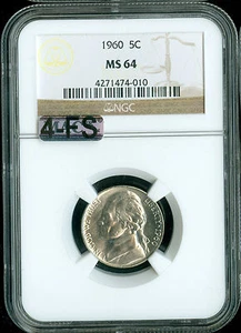 1960 JEFFERSON NICKEL NGC MS64 MAC 4FS RARE MAC SPOTLESS $1,000.00 IN FS . - Picture 1 of 4