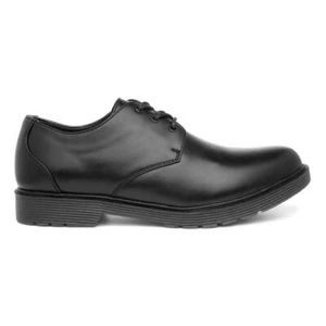 Beckett Mens Shoes Black Adults Lace Up Round Toe Gripped Block Heel Bertie SIZE - Picture 1 of 8