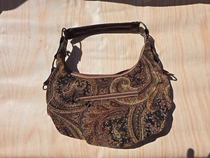 Tapiz Diseño Cachemira Bolso de Hombro Correa de Cuero Cinco Compartimentos Cartera de Lectura - Imagen 1 de 13