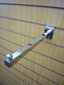16" STRAIGHT SLATWALL ARM CHROME PACK OF 2 - Picture 1 of 3