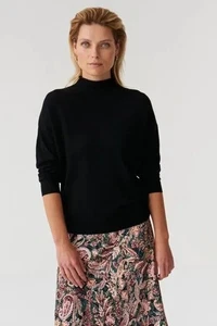 Tatuum L Large UK 12 14 Navi Mock Neck Oversized Pullover Sweater - Bild 1 von 7