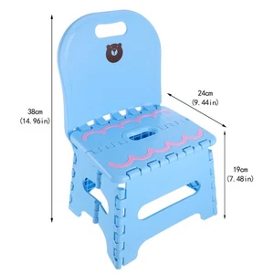  Tragbarer Kunststoff-Klappstuhl-Karikaturschritthocker faltbarer Stuhl für den - Bild 1 von 12