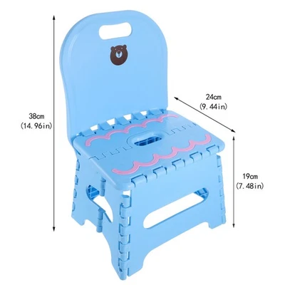  Tragbarer Kunststoff-Klappstuhl-Karikaturschritthocker faltbarer Stuhl für den - Bild 1 von 4