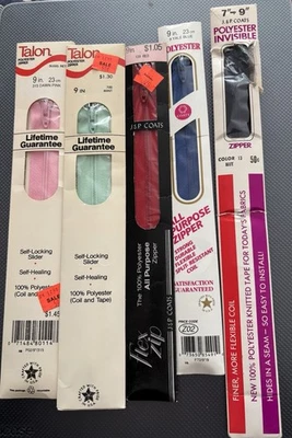 Lot/14 Coats/J & P Coats/Talon Zippers-9" Polyester - Image 1 of 4